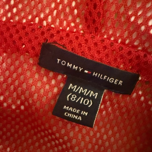 Tommy Hilfiger Kids Metallic Silver Logo Windbreaker Jacket – Size Medium (8/10) - Picture 6 of 7